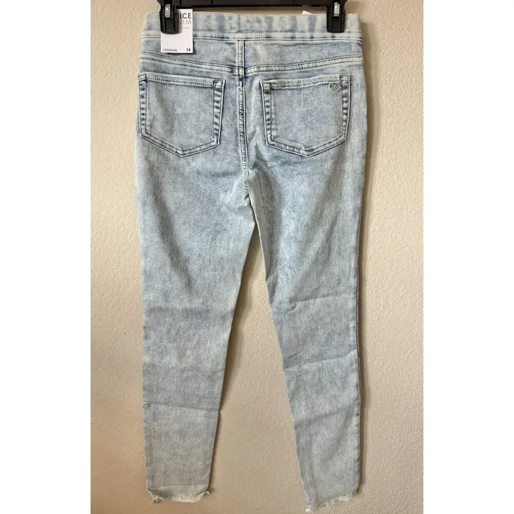 Lot Of 2 Justice Stretchy Girls' Pull On Jean Leggings Jeggings Pants Size 14